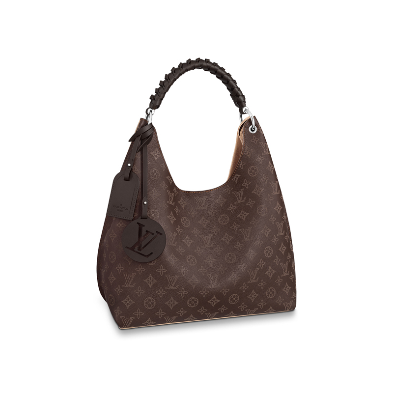 Louis Vuitton CARMEL Hobo Bag Mahina M56436 Chocolate Brown